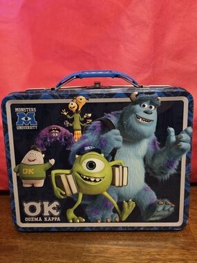 Disney Pixar Monsters University Metal Tin Lunch Box - Sulley & Mike Wazowski Oo